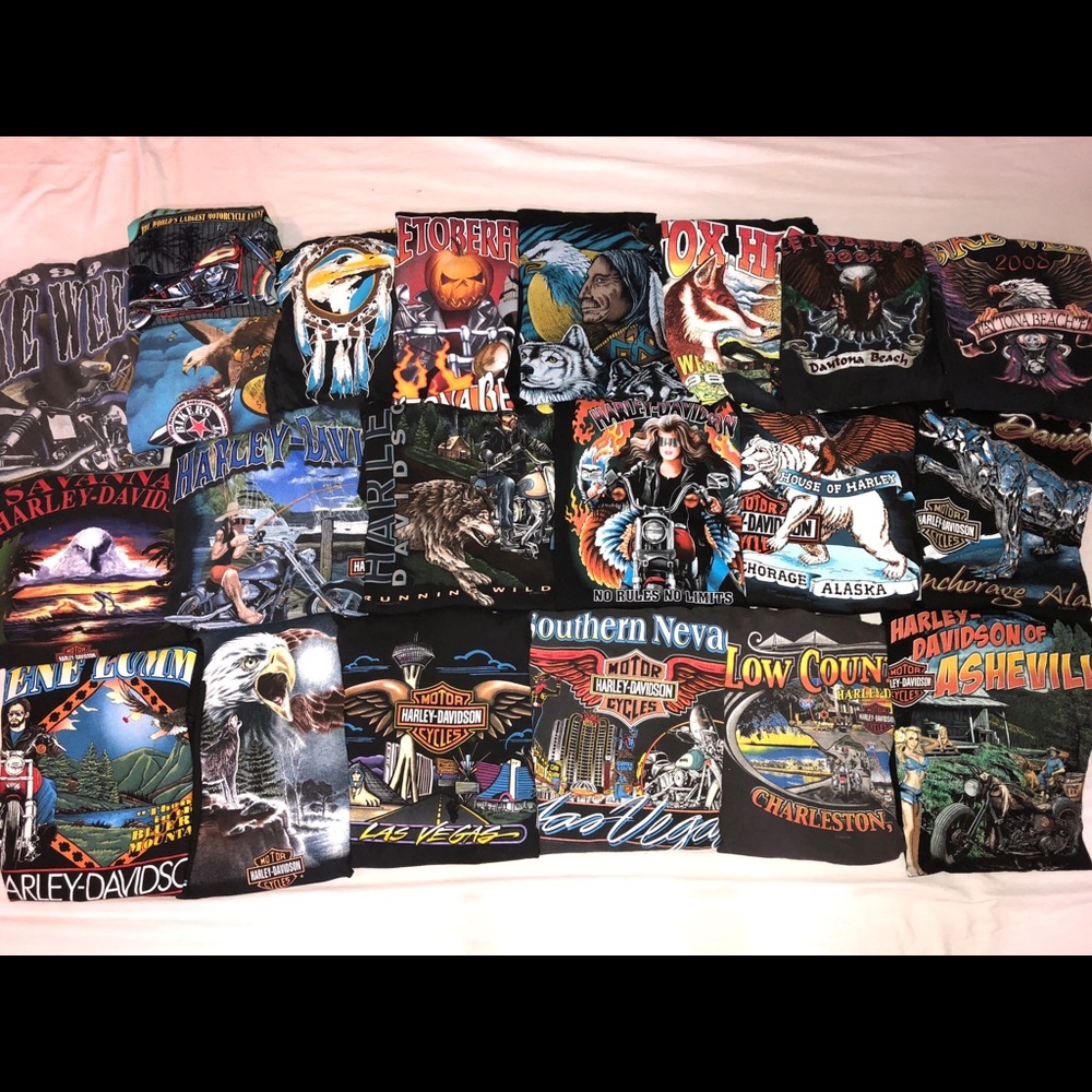 TON of 80’s & 90’s Harley Davidson t-shirts - Picture 1 of 6